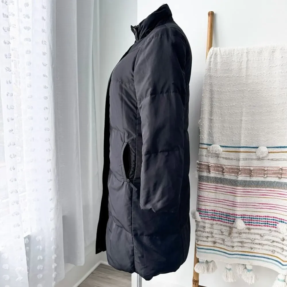 Max Mara Weekend Black Zip Up Long Reversible Puffer Coat Women’s Size US 14 - Picture 4 of 11